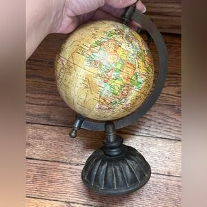 Vintage very old globe of the world.